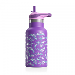 12oz Cub Bottle, Purple Orcas