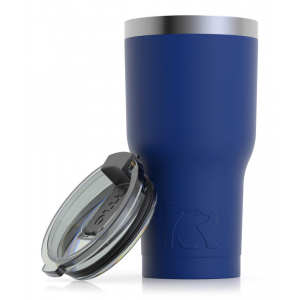 RTIC 20oz Tumbler, Gulf Blue, Matte, Stainless Steel & Vacuum Insulated, Flip-Top Lid