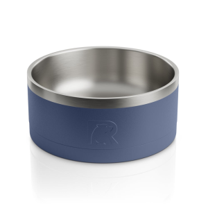 Small 3-In-1 Dog Bowl, Navy & Graphite