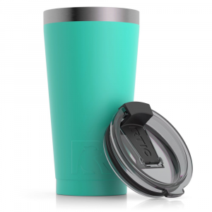 RTIC 16oz Pint Tumbler, Sea Glass, Matte, Stainless Steel & Vacuum Insulated, Flip-Top Lid