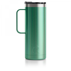 RTIC 20oz Travel Mug, Cypress Pine, Glitter, Stainless Steel & Vacuum Insulated, Flip-Top Lid, Case of 24