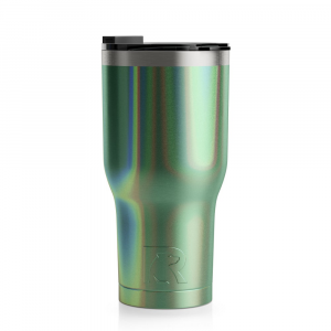 RTIC 30oz Tumbler, Cypress Pine, Glitter, Stainless Steel & Vacuum Insulated, Flip-Top Lid