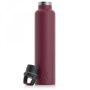 RTIC 26oz Water Bottle, Maroon, Matte, Stainless Steel & Vacuum Insulated, Case of 24