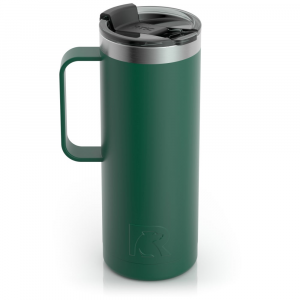 RTIC 20oz Travel Mug, Pine Tree, Matte, Stainless Steel & Vacuum Insulated, Flip-Top Lid, Case of 24