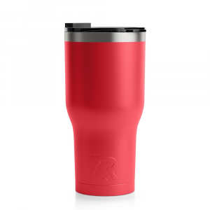 RTIC 30oz Tumbler, Flag Red, Matte, Stainless Steel & Vacuum Insulated, Flip-Top Lid, Case of 30