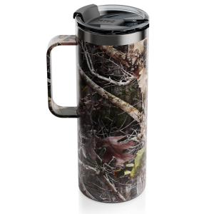 RTIC 20oz Travel Mug, Kanati Camo, Matte, Stainless Steel & Vacuum Insulated, Flip-Top Lid, Case of 24