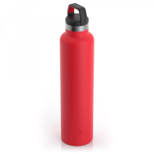 RTIC 26oz Water Bottle, Flag Red, Matte, Stainless Steel & Vacuum Insulated, Case of 24