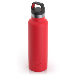 RTIC 20oz Water Bottle, Flag Red, Matte, Stainless Steel & Vacuum Insulated, Case of 24