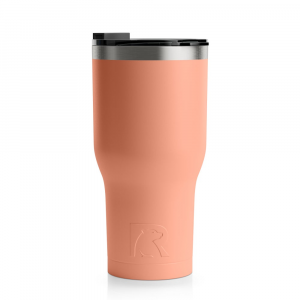 RTIC 30oz Tumbler, Salmon, Matte, Stainless Steel & Vacuum Insulated, Flip-Top Lid, Case of 30