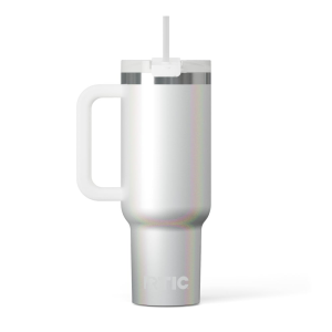 40oz Road Trip Tumbler, White Glitter, Case of 12