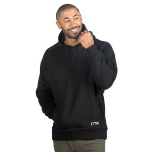 Water-Repellent Pullover Hoodie - Relaxed Fit, Black, L