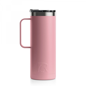 RTIC 20oz Travel Mug, Dusty Rose, Matte, Stainless Steel & Vacuum Insulated, Flip-Top Lid, Case of 24