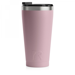 RTIC 16oz Pint Tumbler, Dusty Rose, Matte, Stainless Steel & Vacuum Insulated, Flip-Top Lid