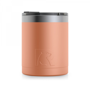 RTIC 12oz Lowball Tumbler, Salmon, Matte, Stainless Steel & Vacuum Insulated, Flip-Top Lid, Case of 48
