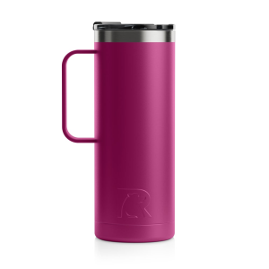 RTIC 20oz Travel Mug, Very Berry, Matte, Stainless Steel & Vacuum Insulated, Flip-Top Lid, Case of 24