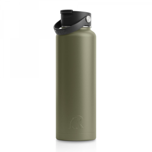 RTIC 40oz Bottle, Olive, Matte, Stainless Steel & Vacuum Insulated