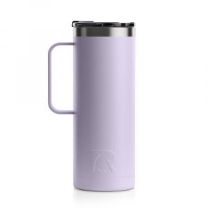 RTIC 20oz Travel Mug, Dusty Lilac, Matte, Stainless Steel & Vacuum Insulated, Flip-Top Lid