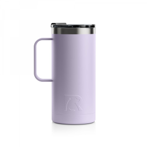 RTIC 16oz Travel Mug, Dusty Lilac, Matte, Stainless Steel & Vacuum Insulated, Flip-Top Lid