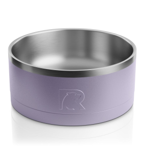 Large 3-In-1 Dog Bowl, Dark Lilac & Dusty Lilac, Case of 12