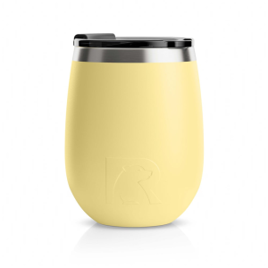 RTIC 10oz Wine Tumbler, Sunlight, Matte, Stainless Steel & Vacuum Insulated, Flip-Top Lid