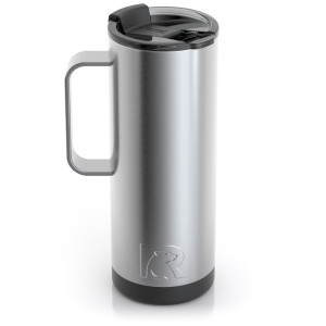 RTIC 20oz Travel Mug, Stainless, Matte, Stainless Steel & Vacuum Insulated, Flip-Top Lid, Case of 24