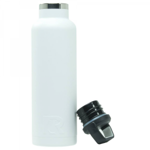 RTIC 20oz Water Bottle, White, Matte, Stainless Steel & Vacuum Insulated, Case of 24