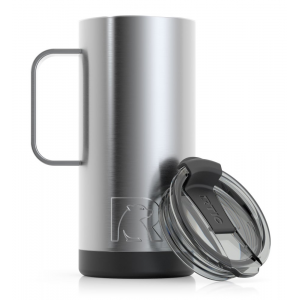 RTIC 16oz Travel Mug, Stainless, Matte, Stainless Steel & Vacuum Insulated, Flip-Top Lid, Case of 24