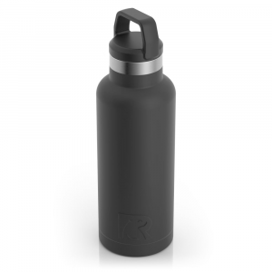 RTIC 16oz Water Bottle, Black, Matte, Stainless Steel & Vacuum Insulated, Case of 24