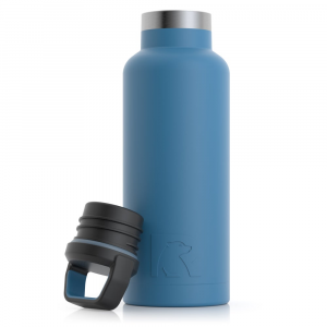 RTIC 16oz Water Bottle, Slate Blue, Matte, Stainless Steel & Vacuum Insulated, Case of 24