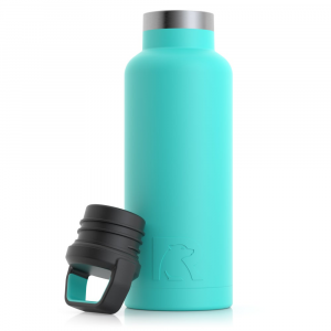 RTIC 16oz Water Bottle, Teal, Matte, Stainless Steel & Vacuum Insulated, Case of 24