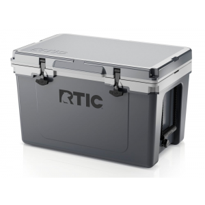 RTIC 52 Quart Ultra-Light Hard Cooler, Dark Grey & Cool Grey, Lightweight, Heavy Duty Rope Handles, T-Latch Closure