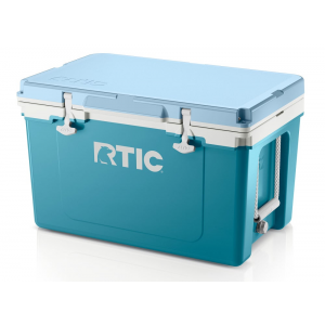 RTIC 52 Quart Ultra-Light Hard Cooler, Deep Harbor/RTIC Ice, Lightweight, Heavy Duty Rope Handles, T-Latch Closure
