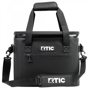 RTIC 30 Can Soft Pack Cooler, Black Leakproof & Puncture Proof