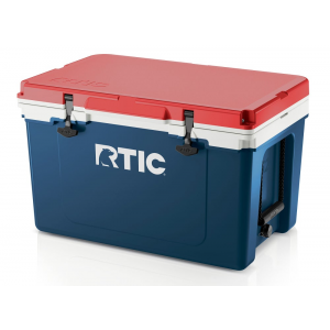 RTIC 52 Quart Ultra-Light Hard Cooler, Patriot, Lightweight, Heavy Duty Rope Handles, T-Latch Closure