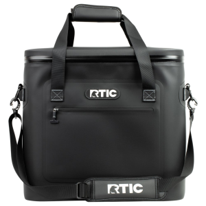 RTIC 40 Can Soft Pack Cooler, Black Leakproof & Puncture Proof