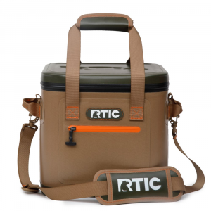 RTIC 12 Can Soft Pack Cooler, Tan Leakproof & Puncture Proof