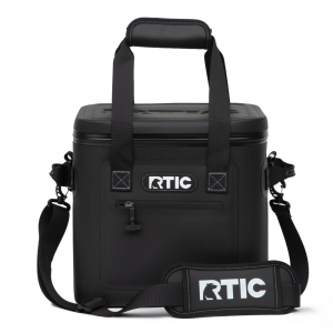 RTIC 12 Can Soft Pack Cooler, Black Leakproof & Puncture Proof