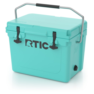 20 QT Ultra-Tough Cooler, Seafoam Green, Heavy Duty Stainless Steel Handle, T-Latch Closure