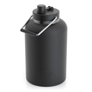 RTIC One Gallon Jug, Black, Matte, Stainless Steel & Vacuum Insulated, Flip-Top Lid