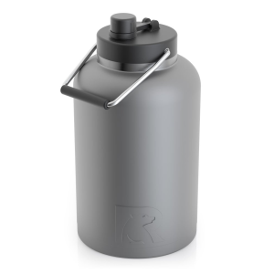 RTIC One Gallon Jug, Graphite, Matte, Stainless Steel & Vacuum Insulated, Flip-Top Lid