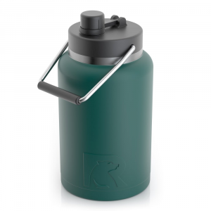 RTIC Half Gallon Jug, Forest Green, Matte, Stainless Steel & Vacuum Insulated, Flip-Top Lid