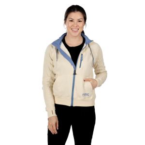 RTIC Women's Water-Repellent Full-Zip Hoodie, Bone, XXL