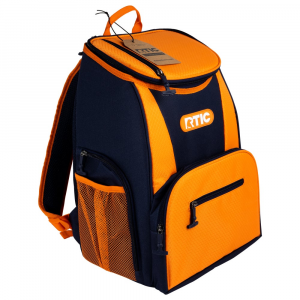 15 Can Lightweight Backpack Cooler, , Royal & Orange, Adjustable Straps, Padded