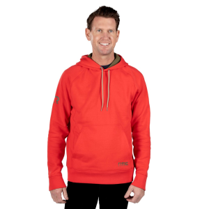 Water-Repellent Pullover Hoodie - Athletic Fit, Scarlet, XXL