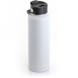RTIC 40oz Bottle, White, Matte, Stainless Steel & Vacuum Insulated