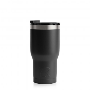 RTIC 20oz Tumbler, Black, Matte, Stainless Steel & Vacuum Insulated, Flip-Top Lid, Case of 48