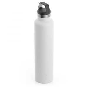 RTIC 26oz Water Bottle, White, Matte, Stainless Steel & Vacuum Insulated