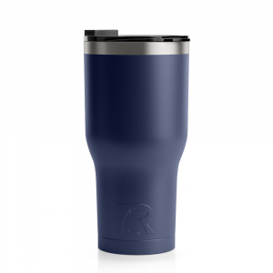 RTIC 30oz Tumbler, Navy, Matte, Stainless Steel & Vacuum Insulated, Flip-Top Lid