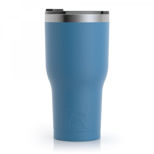 RTIC 30oz Tumbler, Slate Blue, Matte, Stainless Steel & Vacuum Insulated, Flip-Top Lid