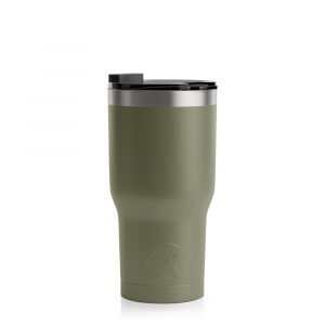 RTIC 20oz Tumbler, Olive, Matte, Stainless Steel & Vacuum Insulated, Flip-Top Lid, Case of 48